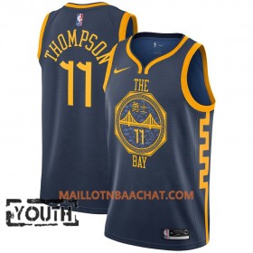 Maillot NBA Golden State Warriors Klay Thompson 11 2018-19 Nike City Edition Navy Swingman - Enfant